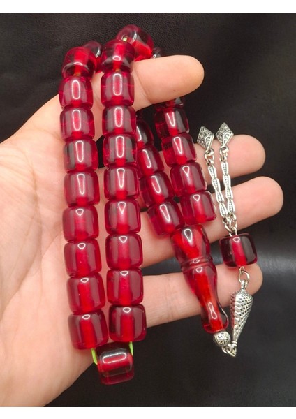 Özel Büyük Model Kırmızı Kesme Kesim Toz Kehribar Tesbih fiyatları