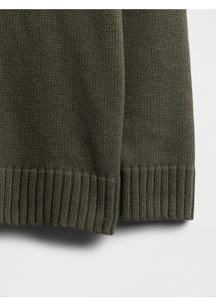 Kadın Yeşil 100% Pamuk Oversize Kazak modelleri