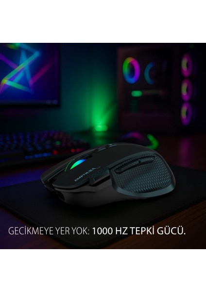 IMG-GT22 Inca Profesyonel Gaming Oyuncu Mouse | 8 Tuş Rgb LED 7200 Dpı Bluetooth 5.3 Kablosuz & Kablolu Kullanım fiyatları