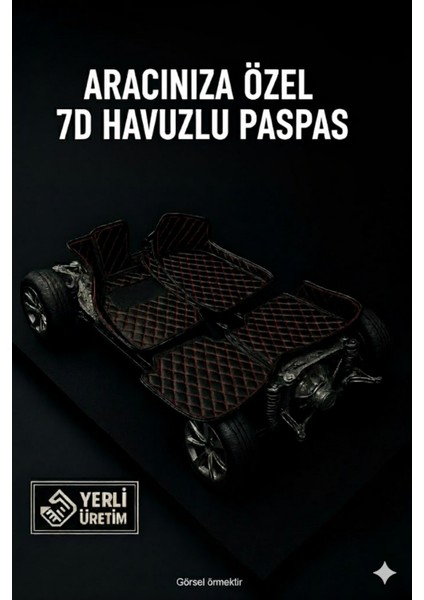 Fiat Egea Hatchback 2024 7d Havuzlu Deri Oto Paspas Seti - [siyah]