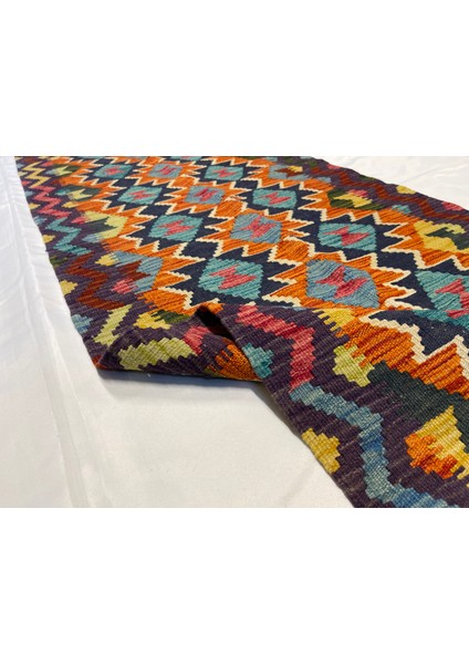 El Dokuma Afgan Kilim Yün Kök Boya