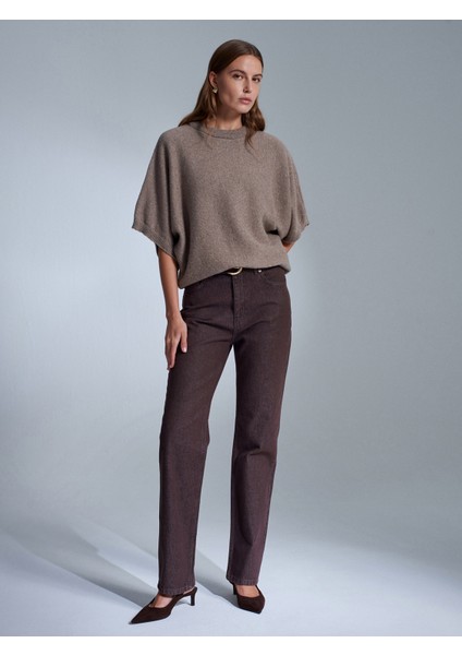 72100 %100 Pamuk Straight Jean-Kahve indirimleri