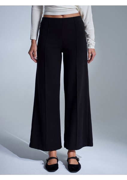 71941 Beli Lastikli Geniş Paça Eşofman-Siyah indirimleri