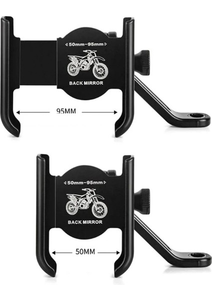 Dikiz Ayna Bağlantılı Alüminyum Motosiklet Telefon Tutacağı fiyatları