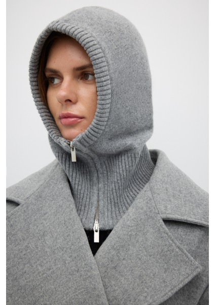 Yün Karışımlı Balaklava Gri K2672003_004