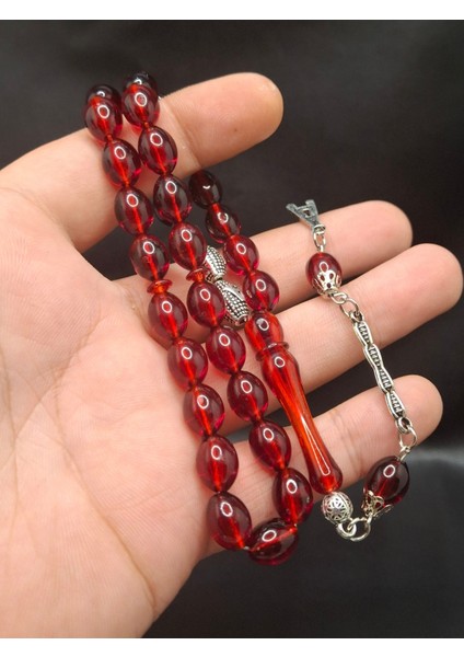 Kırmızı Renk Isme Özel Toz Kehribar Tesbih(Satıcıya Soru Sordan Ismi Iletmeniz Gerekmektedir) fiyatları