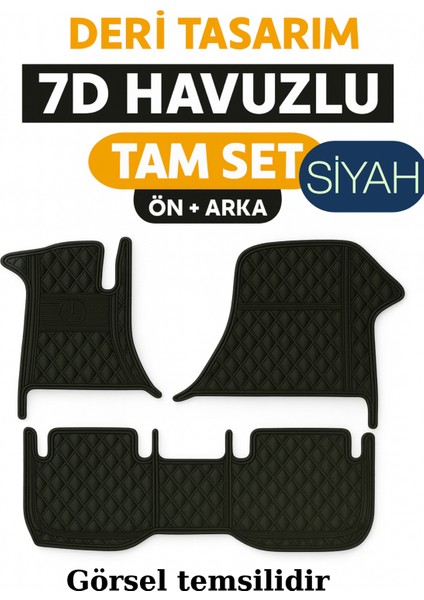 Renault 9 1993 7d Havuzlu Deri Oto Paspas Seti - [siyah]