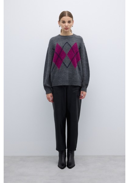 Yün Karışımlı Triko Kazak Standart Renk K2671028_089 fırsatları