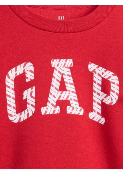 Kız Çocuk Kırmızı Grafik Gap Logo Sweatshirt fiyatları