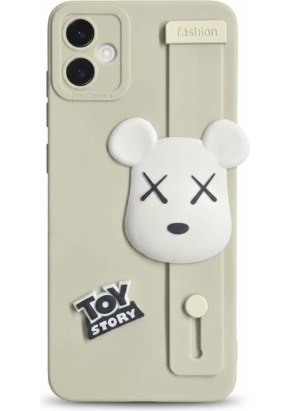 Samsung Galaxy A05 Uyumlu Kılıf Bej Renk 3D Figürlü Darbe Emici Yumuşak Silikon Kapak fırsatları