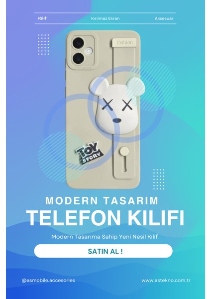 Samsung Galaxy A05 Uyumlu Kılıf Bej Renk 3D Figürlü Darbe Emici Yumuşak Silikon Kapak indirimleri