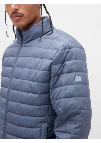 Erkek Mavi 100% Geri Dönüştürülmüş Relaxed Coldcontrol Şişme Mont modelleri