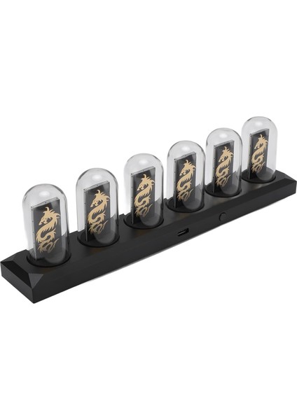 Masaüstü Saat Kişileştirilebilir LED Tüp Saat Hava Durumu Telefon Uygulamalı Kendi Saatini Tasarla