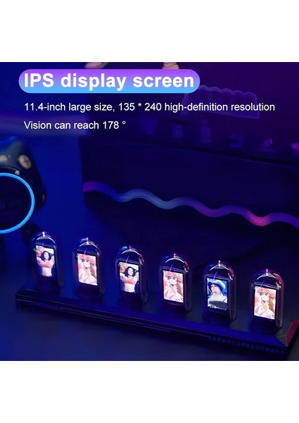 Masaüstü Saat Kişileştirilebilir LED Tüp Saat Hava Durumu Telefon Uygulamalı Kendi Saatini Tasarla fiyatları