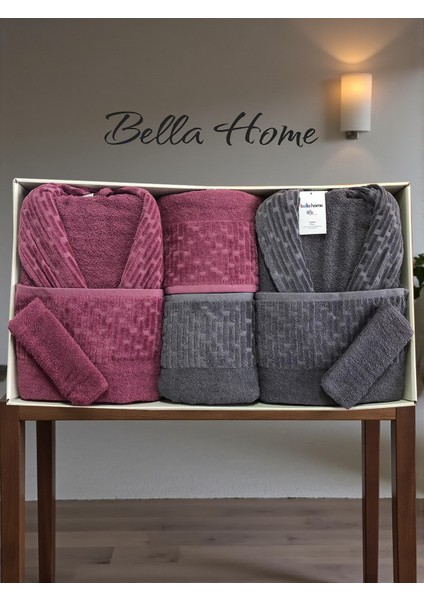 8 Parça Su Yolu Aile Bornoz Seti