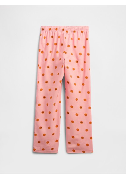 Kız Çocuk Açık Pembe %100 Geri Dönüştürülmüş Flannel Pijama Altı modelleri