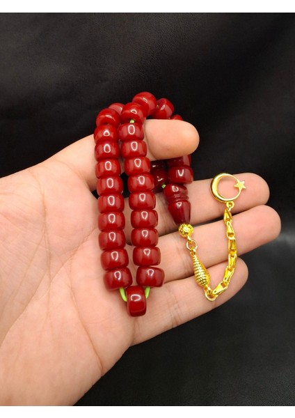 Vişne Renk Eski Osmanlı Benzetme Sıkma Kehribar Tesbih fiyatları