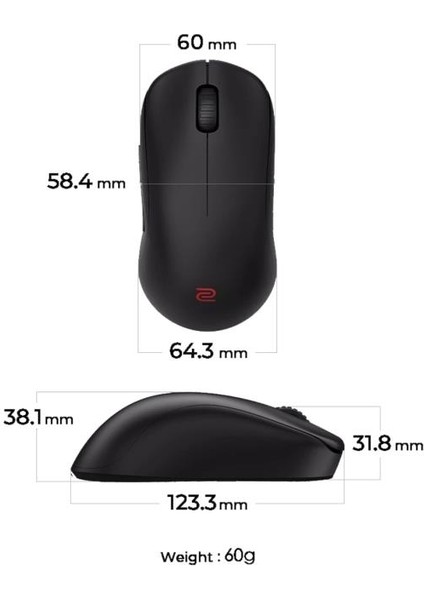 Zowie U2-Dw Şarjlı Optik Kablosuz Oyuncu Mouse Teşhir indirimleri