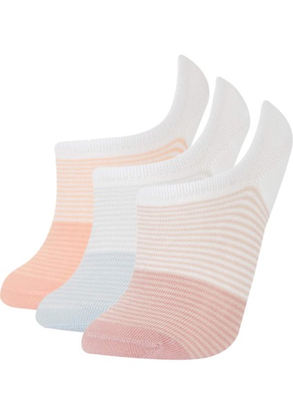 Kadın 3'lü Pamuklu Sneaker Çorap