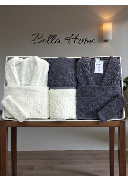 8 Parça Su Yolu Aile Bornoz Seti