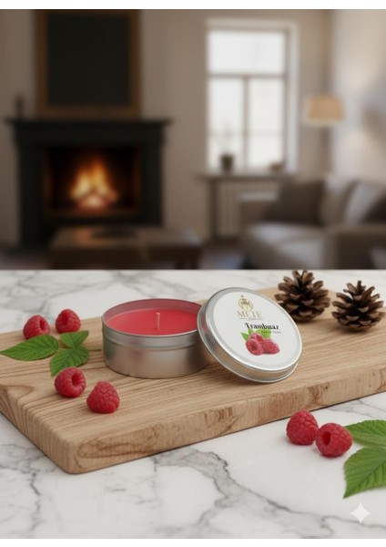 Frambuaz Aromalı Teneke Mum