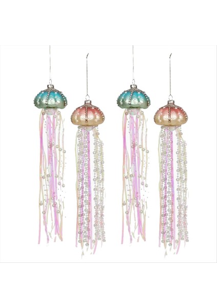 4 Adet Yenilik Noel Ağacı Denizanası Evrensel Denizanası Süs Şenlikli Dekor Cam Inci Noel Ağacı Denizanası (Yurt Dışından)