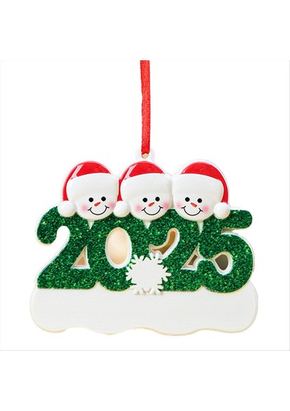 2025 Kişiselleştirilmiş Aile Noel Süsleri Özel Ad Metinli Aile Noel Ağacı Süsü 3 Kişilik Aile (Yurt Dışından)