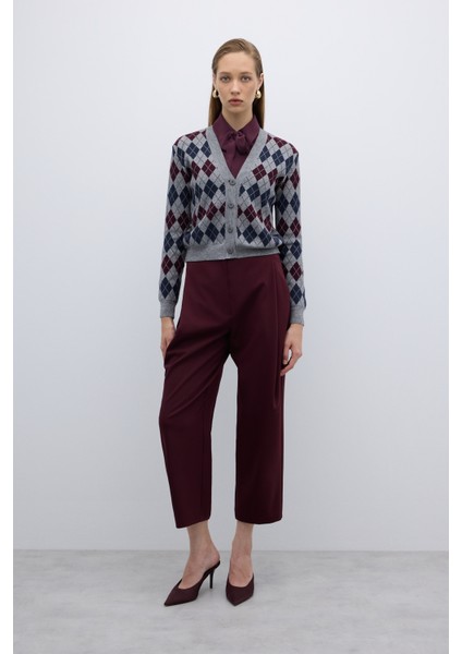 V Yaka Baklava Desenli Triko Hırka Standart Renk K2671019_089 fırsatları