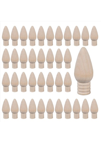 100 Adet Ahşap Noel Ampul El Sanatları ve Noel Ağaçları Için Bitmemiş Ahşap Süsler Tedarik 2 Inç (Yurt Dışından) fiyatları