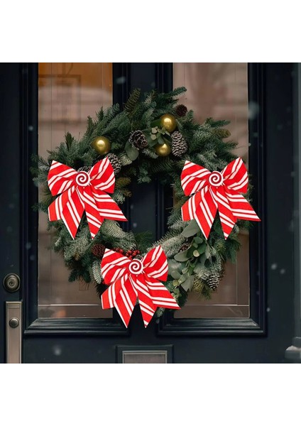 Noel Yaylar 12 Parça Kırmızı ve Beyaz Şenlikli Süslemeler Çelenk Açık Hava Düğün Partisi Için Noel Yaylar Süslemeleri (Yurt Dışından) fırsatları