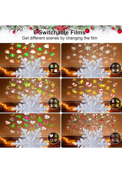 Dahili LED Kar Tanesi Projektör Işıkları ile Noel Yıldız Ağaçları Topper Kar Tanesi Ağacı Topper Abd Plug (Yurt Dışından) fırsatları