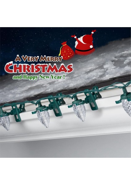 E12 E17 Işıkları Için 100 Paket Ayarlanabilir Hızlı Montaj Kiremit ve Oluk Kurulumu Açık Noel Işık Klipleri (Yurt Dışından) fiyatları