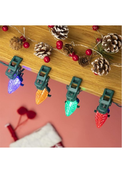 E12 E17 Işıkları Için 100 Paket Ayarlanabilir Hızlı Montaj Kiremit ve Oluk Kurulumu Açık Noel Işık Klipleri (Yurt Dışından) modelleri