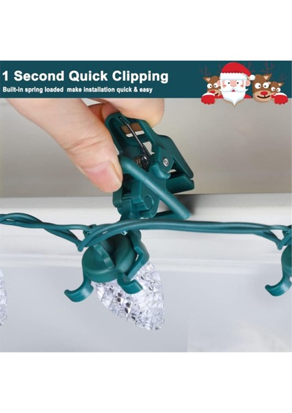 E12 E17 Işıkları Için 100 Paket Ayarlanabilir Hızlı Montaj Kiremit ve Oluk Kurulumu Açık Noel Işık Klipleri (Yurt Dışından) indirimleri