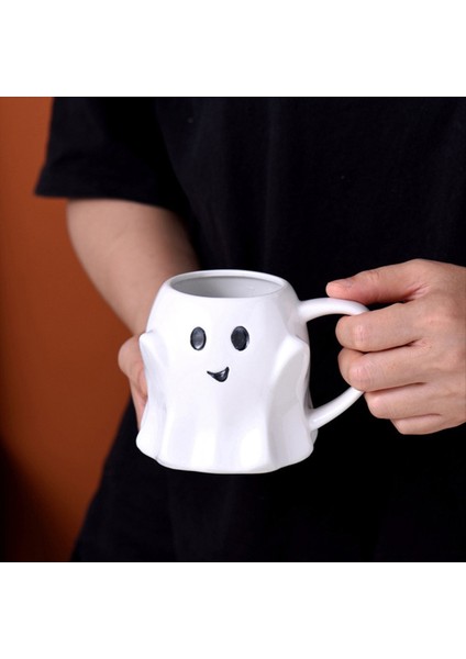 Hayalet Kupa 3D Sevimli Seramik Kahve Fincanı Hayalet Yaktı Kupa Cadılar Bayramı Kahve Süt Çay Lover (Beyaz) (Yurt Dışından) indirimleri
