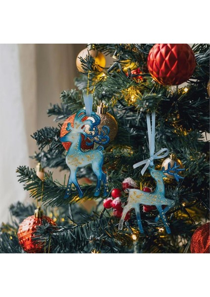 Noel Ağacı Süsü 2d Tatil Ren Geyiği Süsleme Noel Pencere Kenarı Için Zarif Kolye (Yurt Dışından) modelleri