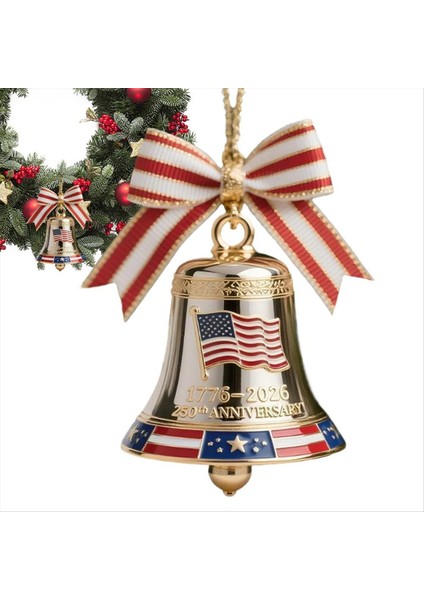 Çan Noel Abd Kurucu Hatıra Süslemesi 1776-2026 250 Amerika&#39 Nın Noel B Için Kurucu Hatıra Çanı (Yurt Dışından)
