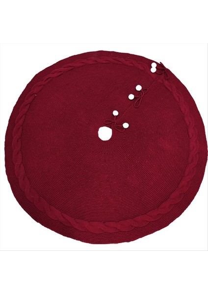 48 Inç Noel Ağacı Etek Büyük Noel Ağacı Etekler Yuvarlak Taban Etek 6-8ft Noel Ağacı Dekorasyon Noel Dekor Kırmızı (Yurt Dışından)