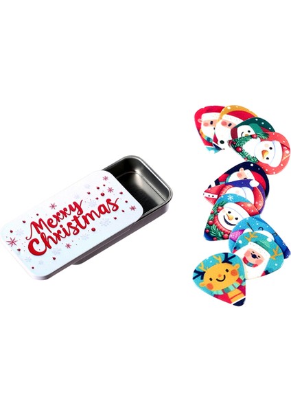 Saklama Kutusu ile 10 Adet Gitar Seçtikleri Mutlu Noeller Desen Elektro Gitar Bas Ukulele Için Gitar Seçimi (Yurt Dışından) modelleri