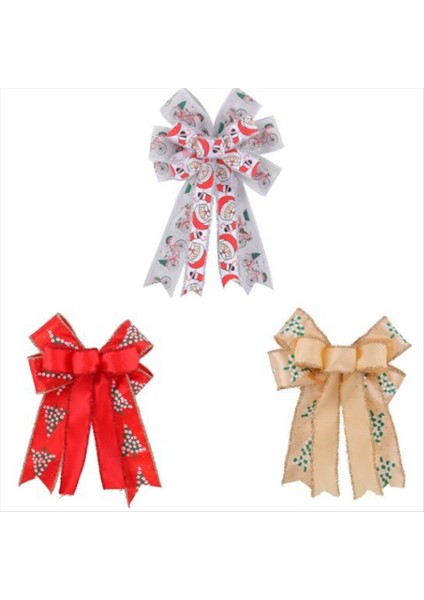 3 Pcs Büyük Noel Yayları Xmas Dekor Zanaat Yaylar Çelenk Kış Ağacı Yayları Için Noel Yayları (Yurt Dışından)
