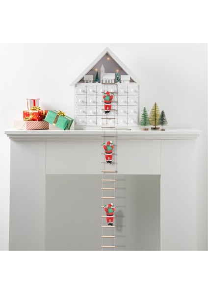 Gnome Aksesuarları Halat Merdiven 100X8 cm Minyatür Noel Gnome Aksesuarları Ahşap Gnome Kapı Mini Merdiven (Yurt Dışından) modelleri