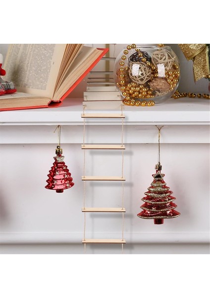 Gnome Aksesuarları Halat Merdiven 100X8 cm Minyatür Noel Gnome Aksesuarları Ahşap Gnome Kapı Mini Merdiven (Yurt Dışından) fırsatları