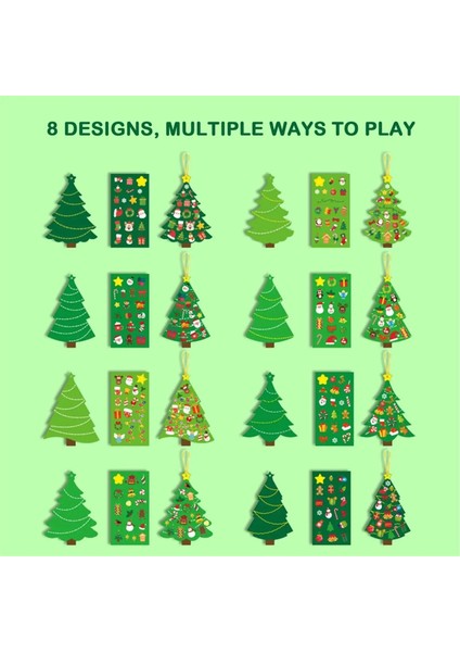 Çocuklar Noel Ağacı Interaktif Süsler Çıkartmalar Oda Duvar Sınıf Daire Içi Için Yürümeye Başlayan Noel Ağacı (Yurt Dışından) fiyatları