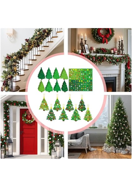 Çocuklar Noel Ağacı Interaktif Süsler Çıkartmalar Oda Duvar Sınıf Daire Içi Için Yürümeye Başlayan Noel Ağacı (Yurt Dışından) indirimleri