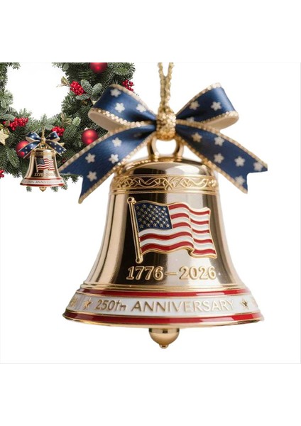Çan Noel Abd Kurucu Hatıra Süslemesi 1776-2026 250 Amerika&#39 Nın Noel Için Kurucu Hatıra Çanı C (Yurt Dışından)