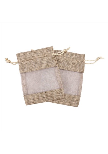 150 Adet Keten Organze Çantalar Çuval Bezi Büzgülü Kese Yılbaşı Leri Çanta Düğün Parti Çantaları 10X14CM (Yurt Dışından) fırsatları