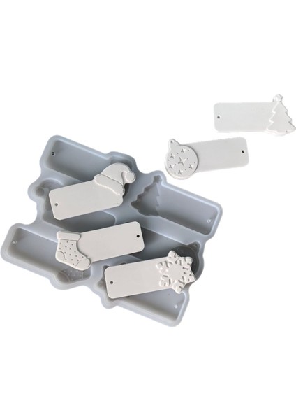 Noel Süs Silikon Kalıp 6-Cavity Silikon Castingtools Ev Dekor Çimento Kalıpları Çimento Alçı Parti Sanat (Yurt Dışından)