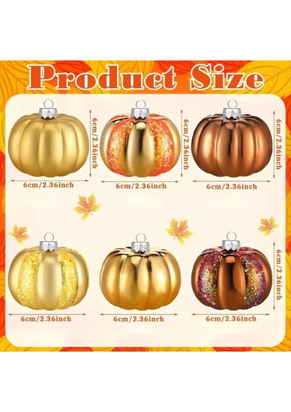 12PCS Noel Balkabağı Boyalı Top Dekorasyonlar Ev Setleri Süsler Noel Ağacı Kolye Noel Topları Plastik (Yurt Dışından) indirimleri