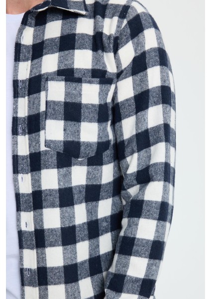 Erkek Slim Fit Dar Kesim Uzun Kollu Cepli Kareli Dama Desenli Kışlık Oduncu Gömlek modelleri