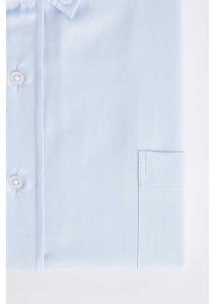 Erkek Big Size Büyük Beden Pamuklu Kolay Ütü Mavi Düğmeli Yaka Gömlek fırsatları